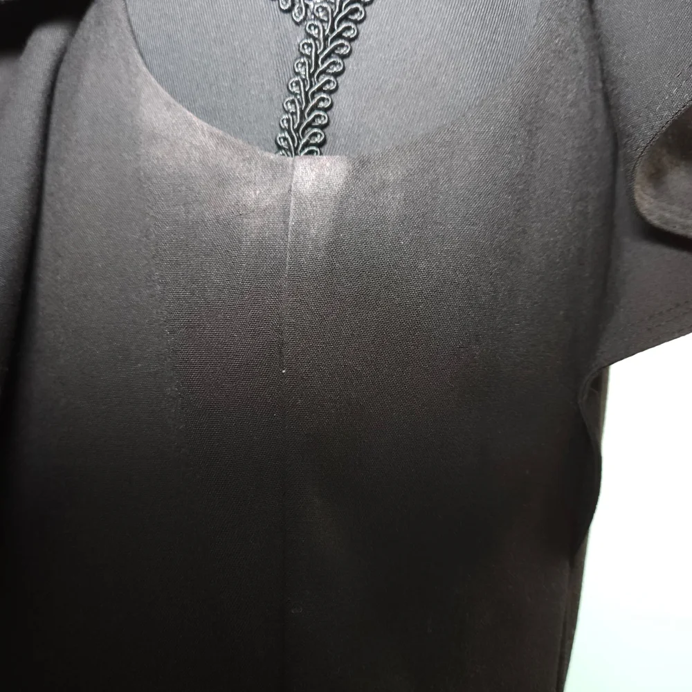 Calvin Klein Elegant Black Ruffle Dress • Fair Condition • Size 6 - Picture 6 of 11